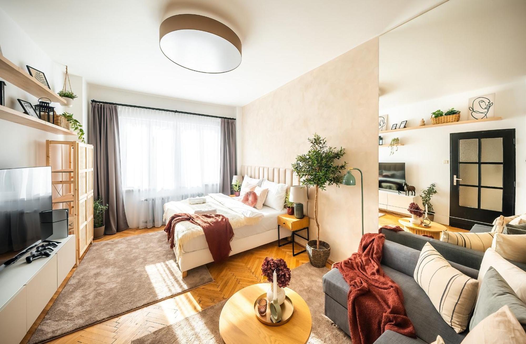 2Br 1,5Bath Chic City Suite Near Wenceslas Square براغ المظهر الخارجي الصورة