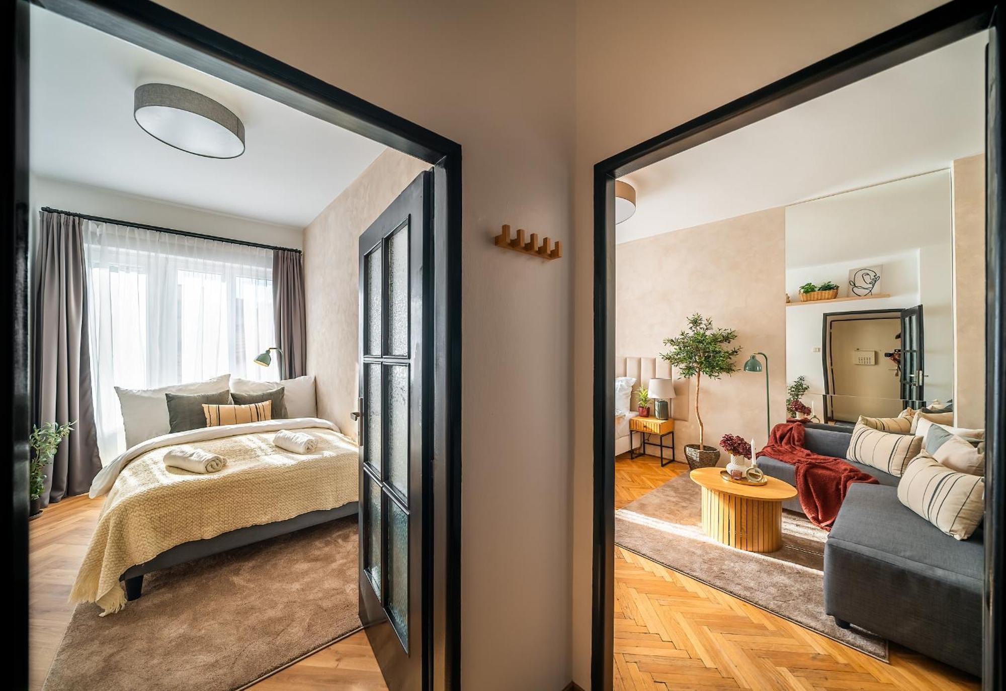2Br 1,5Bath Chic City Suite Near Wenceslas Square براغ المظهر الخارجي الصورة